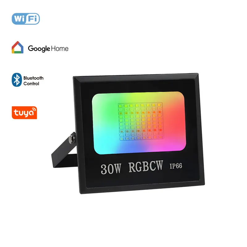 Dış aydınlatma bahçe parti projektör 10W 30W 50W taşınabilir güvenlik projektörler su geçirmez IP65 RGB akıllı Wifi LED projektör