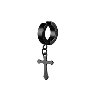 Pendientes de Cruz con Circonitas para Hombre, de Acero Inoxidable con Baño de Oro de 18k, Resistentes al Deslustre, de Moda - Product Image 4