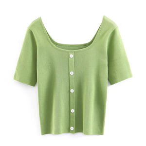 แฮปปี้ ฮัทเสื้อถักผู้หญิงไซส์ใหญ่ แขนสั้น สีพื้น วิสโคส N7057 - Product Image 3