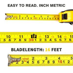 16-Foot Steel mengunci sendiri pita kunci otomatis pita pengukur dasar Imperial/metrik pita badan aturan pita pengukuran dasar - Product Image 4