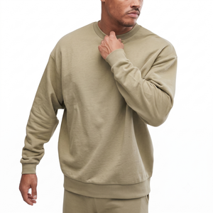 Sweat-shirts vierges en gros pour hommes, col rond vintage délavé, 400 g/m² en coton épais, sweats à capuche streetwear personnalisés TKAN7767 - Product Image 1