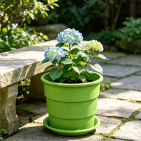 Pot de fleurs en PP 24,7 L, durable, avec trou de drainage, design minimaliste moderne, intérieur/extérieur, toutes saisons