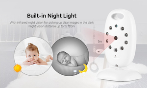 Wireless Video Baby Monitor 2.0 Inch Color Security Camera 2 Way Talk Night Vision IR LED <strong>Temperature</strong> <strong>Monitoring</strong> With 8 CC601 - Product Image 4