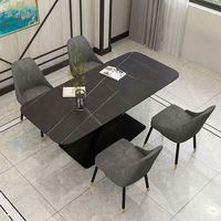 Table à manger rectangulaire simple et petite pour la famille, en marbre de luxe nordique GEDO, style italien créatif et personnalisé