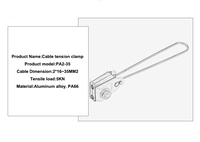 Collier de serrage double conducteur pour fibre optique, collier de serrage de tension en aluminium pour câble, collier d'ancrage de terminaison