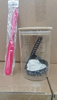 Kit de pot de démarreur de levain plus épais clair avec date marquée bande d'alimentation pot grattoir thermomètre kit de démarrage de levain