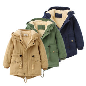 Ventes <span class=keywords><strong>en</strong></span> gros de manteaux <span class=keywords><strong>en</strong></span> polaire pour enfants garçons, couleur marine, à capuche, fermeture éclair, écologiques, coupe-vent, parkas épaisses pour l'hiver, 2-7 ans - Product Image 2