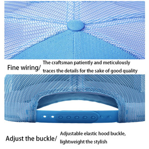 หมวก<span class=keywords><strong>กอล์ฟ</strong></span>ตาข่ายแบบปรับแต่งได้สำหรับทุกเพศหมวกทรักเกอร์6แผงระบายอากาศได้ดี - Product Image 4