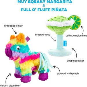 ของเล่นเคี้ยวสำหรับสุนัขรูปยูนิคอร์นสายรุ้ง ตุ๊กตาสัตว์น่ารัก ของเล่นสุนัขแบบนุ่มๆ - Product Image 6