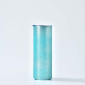 Vaso de 20 oz con purpurina brillante para sublimación, en stock en almacén de EE. UU., al por mayor, con tapa deslizante y pajita - Product Image 5