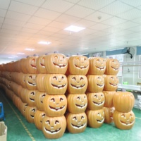 Décoration d'intérieur géante et lumineuse avec musique pour Halloween Décoration d'intérieur sculpture en plastique citrouille Lumière LED d'Halloween Décorations pour les vacances