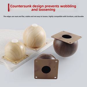 Pieds de meubles en métal de luxe moderne |   Pieds de support finition grain de bois avec <span class=keywords><strong>trou</strong></span> pour évier, pour canapé, buffet et meuble TV - Product Image 5