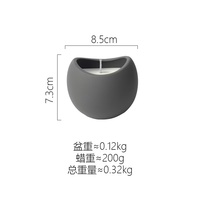 Bougie parfumée minimaliste en céramique mate |   Bougie aromatique en cire de soja naturelle biologique en forme de boule pour la décoration de la maison Pâques Diwali