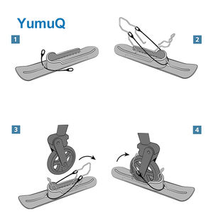 YumuQ plastique Sport de plein air en bois neige toboggan <span class=keywords><strong>Ski</strong></span> bébé luge traîneau Snowboard hiver <span class=keywords><strong>pour</strong></span> enfants et - Product Image 4