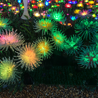 Lampe solaire de jardin à LED IP65 en forme de chrysanthème, à brancher, sans fil, avec contrôle de la température de couleur réglable, éclairage à fibre optique CRI