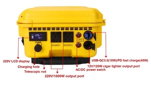 Station d'alimentation solaire au lithium sur mesure pour vente en gros, hors réseau, 220 V, 1000 W, 5180 Wh, 5 kWh, avec prise CA - Product Image 2