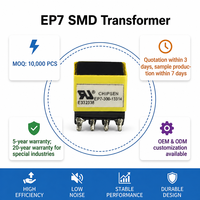 Petit transformateur SMD EP7 240V 12V 1W monophasé, transformateur Flyback à noyau de ferrite, transformateur abaisseur haute fréquence