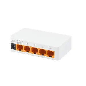 KuWFi 1000mMbps mini Ethernet switch 5A output power 24V 5port gigabit network switch for enterprise use