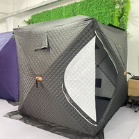 Tente de camping isolée robuste pour l'extérieur, abri résistant au vent, imperméable et anti-froid, tente de pêche sur glace pour l'hiver extrême