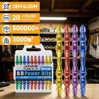 Mata Obeng Phillips PH2 Dua Sisi, Baja Paduan S3 Magnetik, Shank Hex 1/4 Inci, Mata Obeng Impact Driver 10 Buah, Produsen OEM