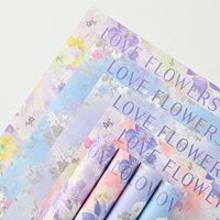 Papier d'art kraft floral coloré pour peinture à l'huile et emballage de bouquets de fleurs fraîches et présentoirs de magasin