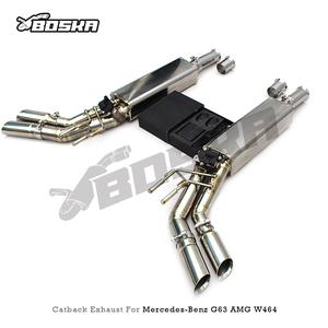 ระบบท่อไอเสียแคทแบคสำหรับรถยนต์เมอร์เซเดส-เบนซ์ G63 AMG W463A/W464 4.0T ผลิตจากไทเทเนียมอัลลอยด์ พร้อมท่อโค้งงอแบบแมนเดรล - Product Image 6