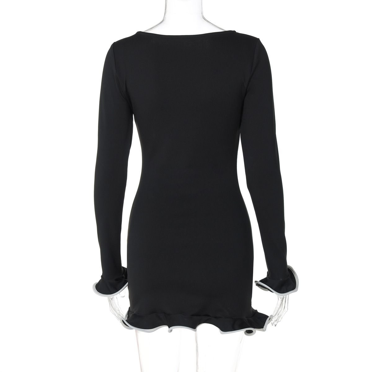 Ruffle High Waist Mini Dress