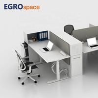 Bureau de travail EGROspace, mobilier de bureau, poste de travail assis-debout, électrique, double moteur, réglable en hauteur, ergonomique