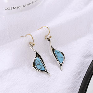 ファッションハワイアンかわいい韓国の鳥の結婚式ボヘミアンジュエリードロップターコイズ自由奔放に生きるジュエリーイヤリング女性のためのピアスジュエリー - Product Image 5