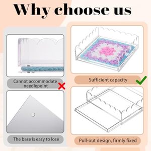ถาดอะคริลิคใสขนาดใหญ่มีลิ้นชักลายหอยเชลล์ทันสมัย - Product Image 3