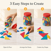 Set Puzzle Tangram Busa EVA Magnetik 112Pcs Balok Bangunan Bentuk Geometris untuk Edukasi Anak