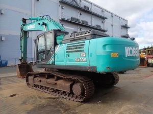 Excavadora Kobelco SK330 usada de 33 toneladas, 100% japonesa, con motor, caja de cambios, bomba, cojinetes, cucharón de 1.5m de capacidad, 209kw de potencia y martillo neumático, en venta. - Product Image 4