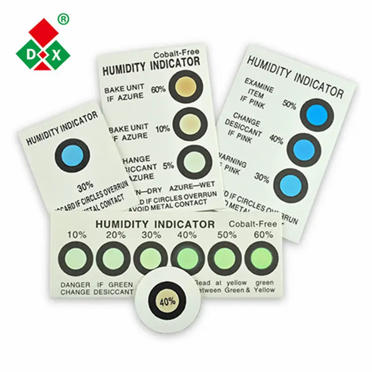 humidity indicator card 6 points & 3 points 10% to 60% indicator humidity indicator card