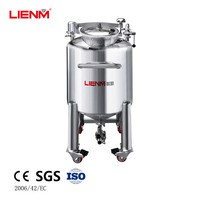 Réservoir de stockage et de mélange de liquides en acier inoxydable LIENM, agitation motorisée, volume personnalisable pour l'alcool, l'éthanol, les produits chimiques