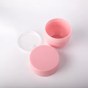 Custom Luxury Skin Care Body Butter Scrub Pink Matte Frosted Cream Jars With Lids 150ml 200ml 300ml 500ml For Cosmetic Use