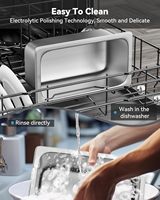 6er-Pack Volle Größe 1/1 GN Edelstahl Silber Anti-Klemm-Dampftafelbehälter Amerikanischer Stil Traditionelle Rechteckige Behälter für Hotels und Restaurants
