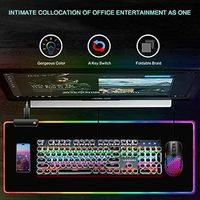 Alfombrilla de Ratón para Juegos RGB Extendida, con Carga Inalámbrica, Tamaño XL XXL, Logotipo Personalizado, Iluminación, Mapa, Impermeable, Ecológica y Natural