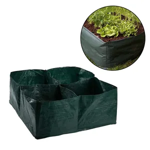VERTAK 150G/M2 sac de culture carré de jardin en polyéthylène lit de rabot surélevé agriculture 20 gallons poly sac de culture