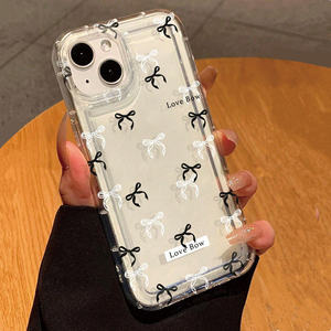 เคสโทรศัพท์แบบใสพิมพ์ลายโบว์สำหรับ <span class=keywords><strong>iPhone</strong></span> 16 14 13 <span class=keywords><strong>11</strong></span> 15 <span class=keywords><strong>Pro</strong></span> <span class=keywords><strong>Max</strong></span> 17 pnik TPU กันกระแทก <span class=keywords><strong>iPhone</strong></span> 13 <span class=keywords><strong>Pro</strong></span> - Product Image 5
