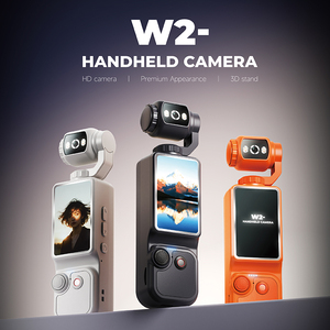 กล้องถือแบบพกพา W2 2026 กล้อง 4K HD รุ่นใหม่ แบบคู่ 180 องศา °   กิมบอลแบบหมุนได้ หน้าจอขนาดใหญ่ 2.0 นิ้ว ตัวเครื่องน้ำหนักเบา จับถนัดมือ - Product Image 1