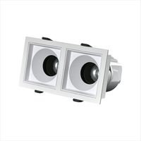 Spot LED d'intérieur IP20, luminaires de plafond 12W, 15W, 20W, 2*12W, 2*15W, 2*20W, anti-éblouissement COB : Salon, Bureau, Entreprise, Hôtel
