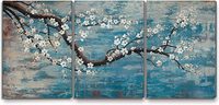 Peintures d'art mural Grand Art mural pour salon 100% Ensemble de peinture à l'huile florale décorative encadrée peinte à la main