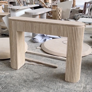 Wabi Sabi Phong Cách Cao End Khách Sạn Trang Trí Nội Thất Travertine Màu Be Thiên Nhiên Đá Giao Diện Điều Khiển Bảng Cho Lối Vào Nhà Hành Lang Phòng Khách - Product Image 2