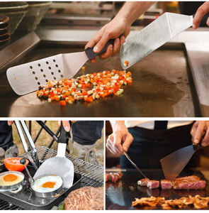 Juego de 13 Accesorios para Parrilla de Acero Inoxidable Apex con Espátula de Metal, Molde para Huevos y Botellas de Spray, Herramientas para Plancha con Certificación CE - Product Image 6