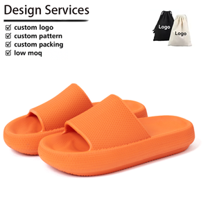 맞춤형 <span class=keywords><strong>EVA</strong></span> 통기성 쿠션 하우스 방수 논슬립 슬라이드 맞춤형 로고 친환경 욕실용 사계절 슬리퍼 - Product Image 1
