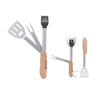 Ensemble d'outils de barbecue 5 en 1 en acier inoxydable, ensemble d'outils de grillade
