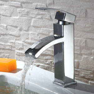 Robinet de lavabo Chen Lu Jie Ju à poignée unique, à poser sur le comptoir, avec cartouche en laiton, en acier inoxydable, design cascade - Product Image 4