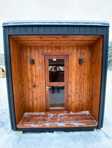 Saunas traditionnels finlandais de luxe pour 4 personnes, en séquoia/hemlock, avec vapeur humide - Product Image 3