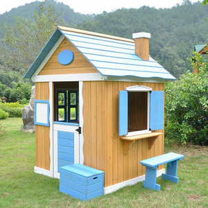 <strong>Children</strong> Wood <strong>Playhouses</strong> Kids Wooden <strong>Playhouse</strong> with Slide and Sandbox <strong>Outdoor</strong> Garden Playground - Product Image 5