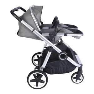 China Suppliers Special Needs Reversibale Seat One-Hand Quick Folding Double Stroller Infant And Toddler